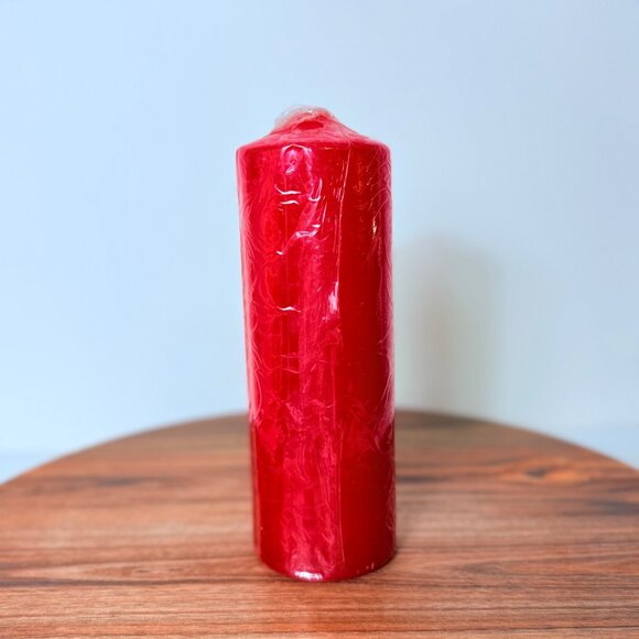 Patrician Hand Dipped Pillar Candle VTG Red Retro Holiday Wax Christmas Holiday - Picture 9 of 14